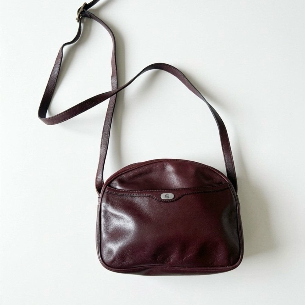 Sport Gold-Pfeil Bordeaux (Burgundy)   Leather Crossbody Bag Vintage
